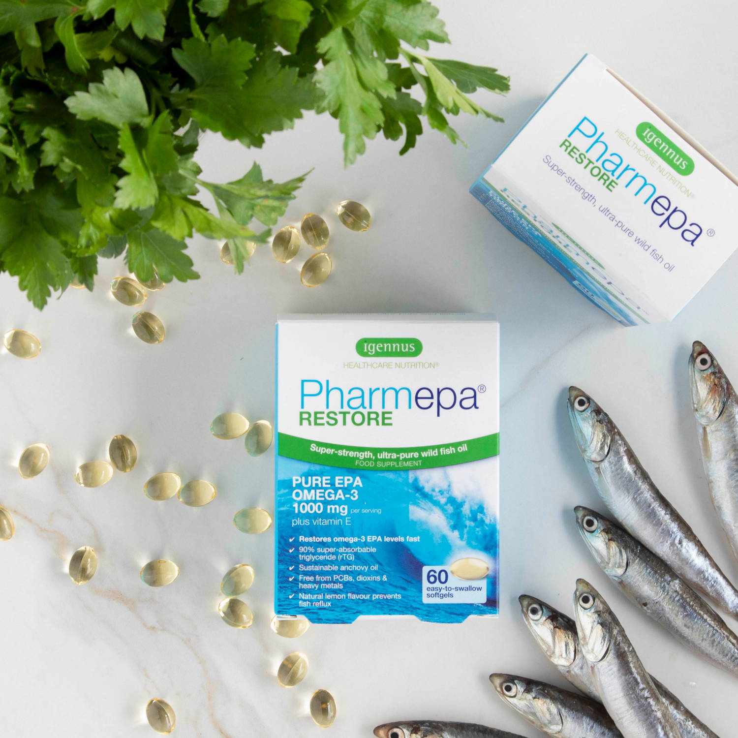 Pharmepa Restore, 1000mg Pure EPA Omega3 Fish Oil, High Absorption rTG